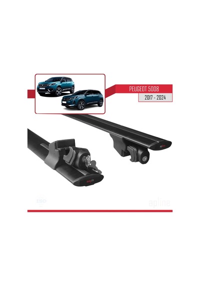 Peugeot 5008 Iı P87 2017 Ve Sonrası Ile Uyumlu Hook Model Ara Atkı Tavan Barı Siyah 2 Adet