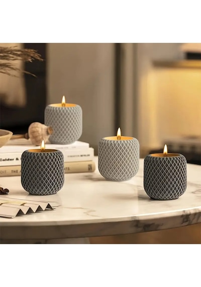Fileli Mum Saksı Silikon Kalıp X827