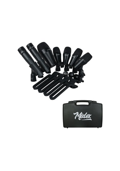 Midex M-drum Kit-7 Davul Mikrofon Seti 7 Parça Akustik Bateri Mikrofonu