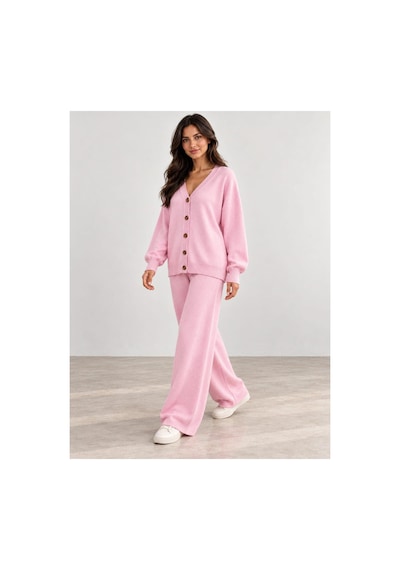 Velora Grup Triko 2'li Takım Oversize Pembe - 938221605 Pembe