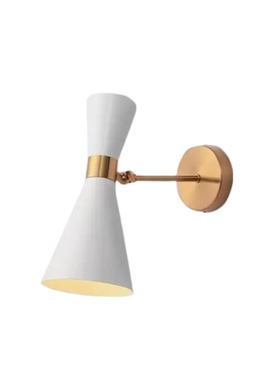 Rsylight Retro Metal Rustik Hareketli Dekoratif Beyaz  Vintage Duvar Aplik Beyaz