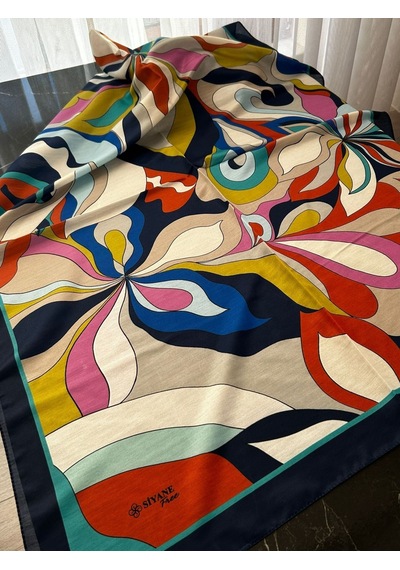 Siyane Scarf Naturel Desen Şal 07 Çok Renkli