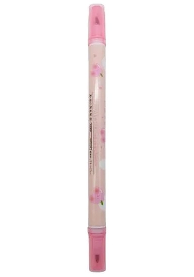 Meyve Kokulu Çift Uçlu Fosforlu Kalem Pastel Renkler-4 Pembe