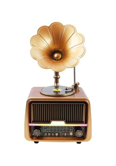 Şarjlı Mp3/bluetooth/usb/ Nostaljik Kablosuz Fm Radyo Speaker Solar Panelli