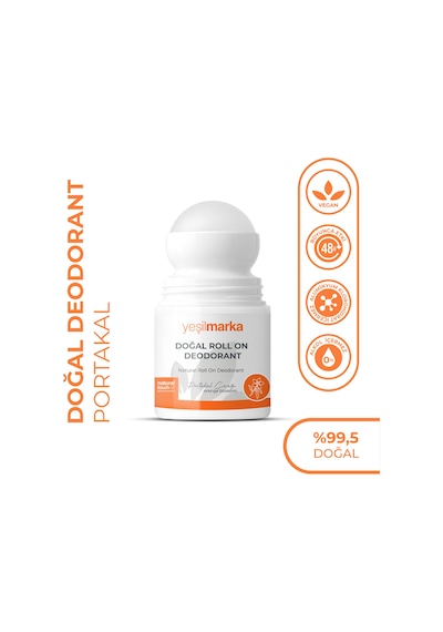 Yeşilmarka Portakal Kokulu Doğal Unisex Roll-On Deodorant 50 ML