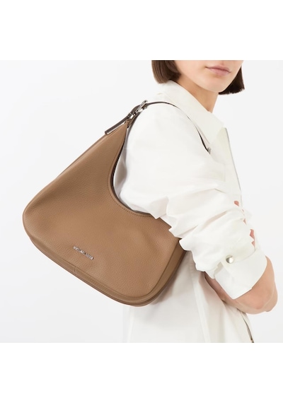 Michael Kors Nolita Small Pebbled Leather Hobo Shoulder Bag 30f4gy5h1l Açık Kahverengi