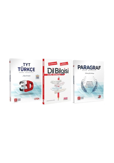 3D Tyt Türkçe ve Paragraf ile Akm Dil Bilgisi Soru Bankası Seti 3