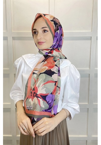 E1352 Cardion Pamuk İpek Şal BEj