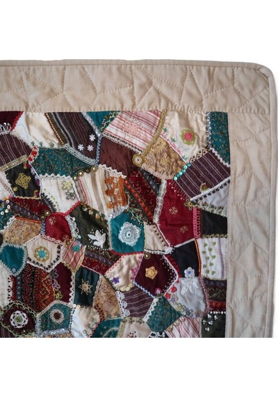 Patchwork Çılgın Koltuk Örtüsü Çok Renkli