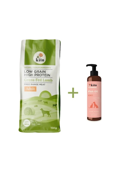 Kito Kuzu Etli Yetişkin Köpek Maması 15 KG + Kito Fish Oil