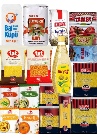 Ramazan Paketi Kumanya Yardım Gıda Erzak Kolisi 17 Parça Ürün Ekonomik Paket