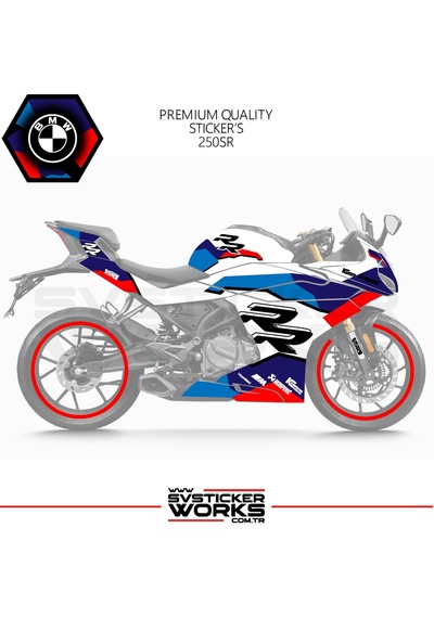 Cfmoto 250sr Kaplama Bmw Hp4 Desen Motor Kaplama Modeli Hazır Kit Beyaz