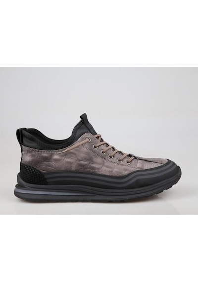 24k548 Siyah Erkek Sneakers Kahve Kahverengi