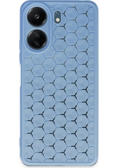 Xiaomi Redmi 13c Uyumlu Kılıf Petek Silikon Kapak - Mavi