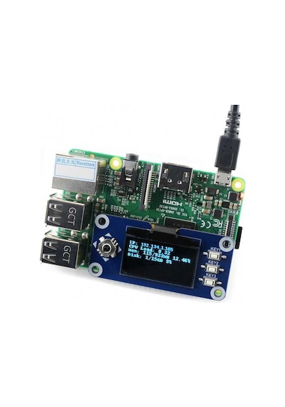 Waveshare 1.3 İnch Oled Ekran Hat (Raspberry Pi İçin) - 128X64