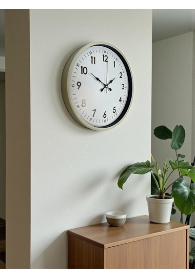 Mcg 36 Cm Krem Dekoratif Duvar Saati Çok Renkli 25223889