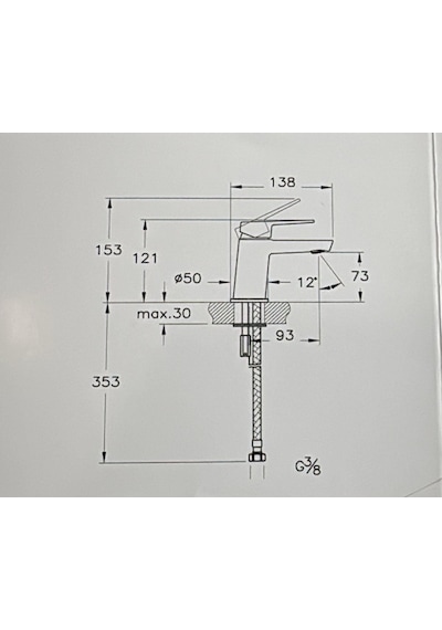 Eczacıbaşı Punto+ 201 Lavabo Bataryası A43741 Krom