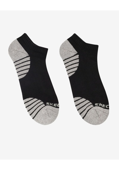 Skechers 3'lü Unisex Yarım Taban Destekli Bilek Altı Çorap Unisex Siyah Gri Çorap S119433-008