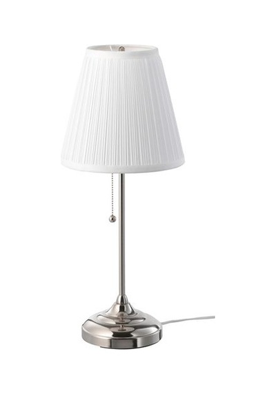 Ikea Årstıd Abajur, Nikel Kaplama-beyaz, 55 Cm