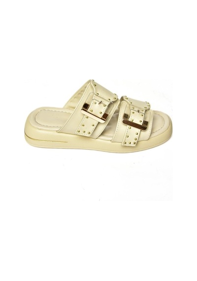 Fox Shoes S518106509 Bej Kadın Terlik Bej