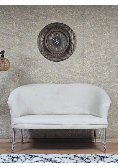 Zafir İkili Teddy Krom Kaplama Telli Ayak Çay Seti Koltuk İkili Berjer , Balkon, Salon, Ofis Krem