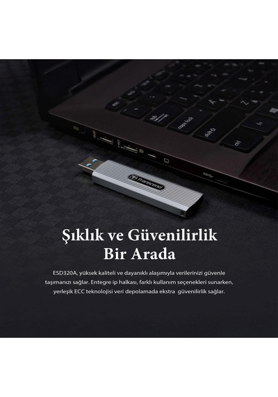 Transcend TS2TESD320A 2 TB USB Gizlenebilir Başlıklı Taşınabilir Disk