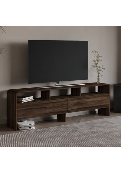 İnarch Dizayn Onda 2 Kapaklı Tv Sehpası - 160 Cm Modern Depolama Üniteli Tv Konsolu Ceviz İnarch Dizayn Onda 2 Kapaklı Tv Sehpası - 160 Cm Modern Depolama Üniteli Tv Konsolu Ceviz