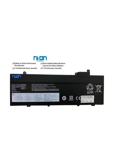 Nion Lenovo Thinkpad T480s Type 20l7 20l8 Notebook Batarya - Pil