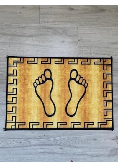 Banyo Ayak Paspası, Sarı, Süngerli, Modern Stil, Ayak Havlusu