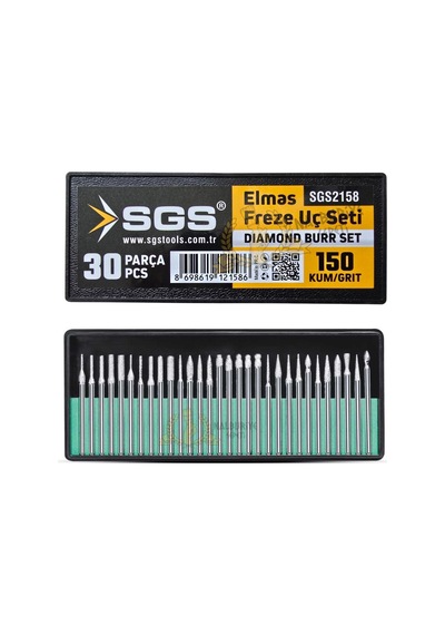 Sgs Elmas Freze Uç Seti - 150 Kum - 30 Farklı Parça
