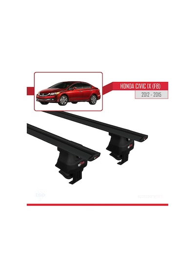 Honda Civic Ix Fb Sedan 2012-2015 Arası İle Uyumlu Ace-4 Ara Atkı Tavan Barı Siyah