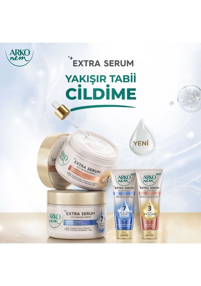 Arko Nem Extra Serum Glow Boost Ton Eşitleyici & Aydınlatıcı Cilt Bakım Kremi Skualen Yağlı 300 Ml