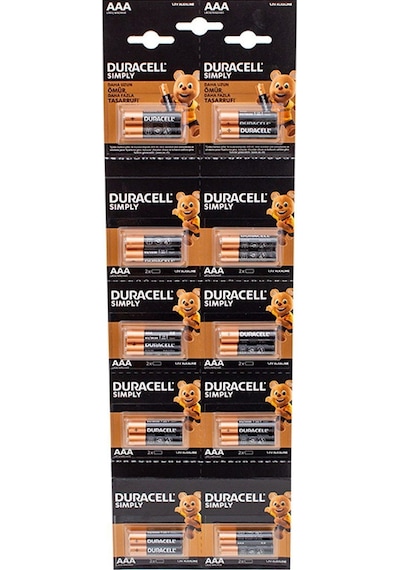 Duracell Alkalinli İnce Kalem Pil Aaa 20'Li Paket Lr03/Mn2400