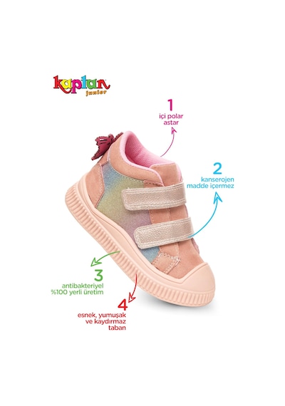Kaptan Junior Kışlık Günlük Kız Çocuk Bebek Cırtlı Bot Barznk 650 Siyah