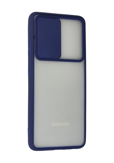 Newface - 266 - Samsung Galaxy A72 Kılıf Palm Buzlu Kamera Sürgülü Silikon - Matxzngz - - Lacivert