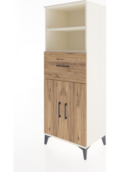 Hyperion Dolap 3 Raflı Tek Çekmeceli 2 Kapaklı 60x44x163 Aytaşı-çam Aytası