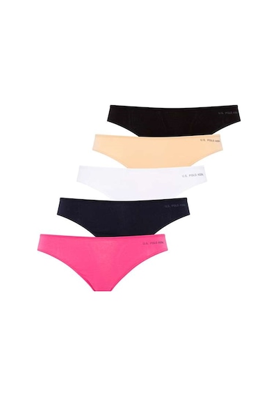 U.S. Polo Assn. U.s Polo Assn. 67005 Kadın 5 Li Kıl Lastiklı Strıng-siyah&ten&beyaz&fuşya&lacivert mix color