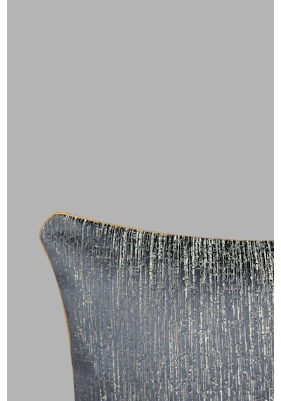 Kırlent Kılıfı Çizgili Desenli Jakarlı Dokuma Kumaş 2'li 45x45 Ve 35x50 Çift Taraflı Biyeli Füme