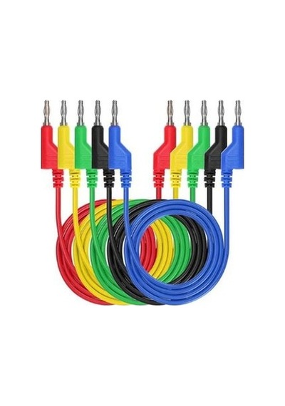 Ayt P1036 5 Renk 1 Metre 1000 Volt 19 Ampermultimetre Test Uçları Kablo Kiti Prob