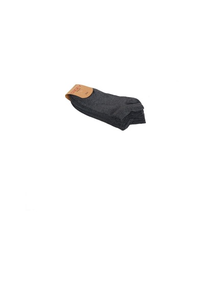 Ozzy Socks 5 Çift Dikişsiz Pamuklu Antrasit Patik Çorap Yazlık Dayanıklı Topuk Ve Burun Antrasit