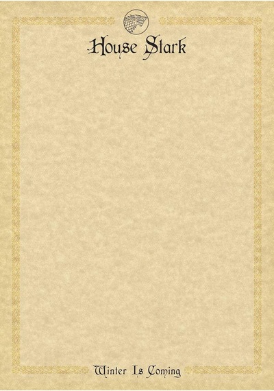Game Of Thrones: House Stark: Desktop Stationery Set With Pen