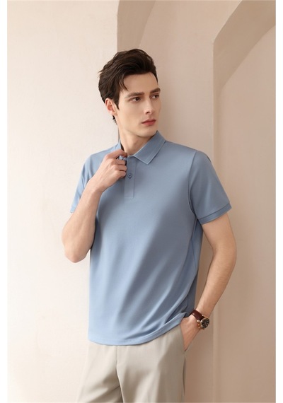 New Performance Premium Polo T-shirt 58.1% Pamuk 37.7% Polyester 4.2% Spandex Mavi