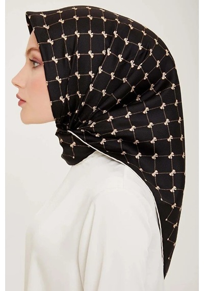 Belli Saf Twill İpek Eşarp 4006d Siyah