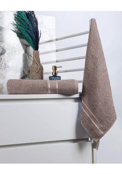 %100 Pamuk 2 Parça Kadın/erkek Banyo Duş Hamam Havlu Seti 90x150 Cm Kahverengi