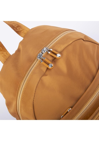Nas Bag Unisex Büyük Boy Çok Gözlü Su Geçirmez Sırt Çantası Hardal