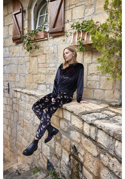 Aydoğan Kadın Kadife Baskılı Pijama Takımı (513216276)