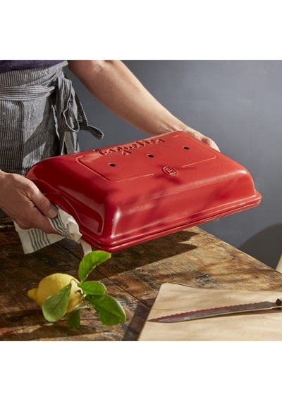Emile Henry 3 Lü Baget Ekmek Kabı Dikdörtgen 39 X 23 Cm - Kırmızı Diğer