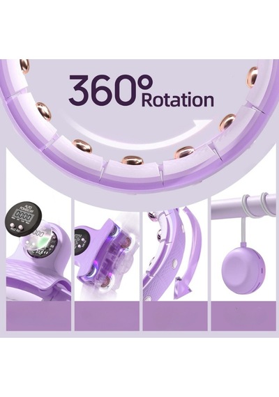 Sayaçlı Hula Hoop Masaj, 24 Parça Çıkarılabilir Pilates 65-80