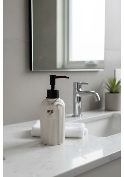 Buççin Online Mağaza Acar Rory Collection Sıvı Sabunluk Dekoratif Banyo Ve Mutfak Aksesuarı 320 Ml Poliresin Beyaz Çok Renkli