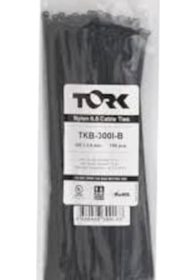 Tork Kablo Bağı Cırt Kelepçe 7,6 Mmx610 Mm Siyah 100 'lü Paket
